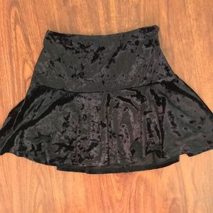 black velvet skirt